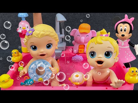 Live Mickey ASMR🥰Zufriedenstellende Auspacken des Alive Babby Mini-Schwimmbadrutsche🛁 Toy Collection