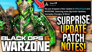 WARZONE: SURPRISE UPDATE PATCH NOTES! Huge AUDIO UPDATES, Bug Fixes, & Gameplay Changes (BO6 Update)