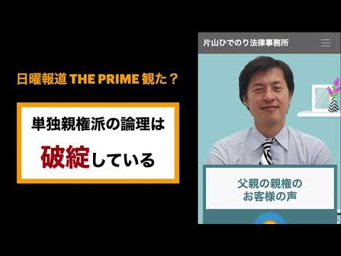 【弁護士が解説】単独親権派の論理は破綻している！〜日曜報道THE PRIME共同親権特集は観た？