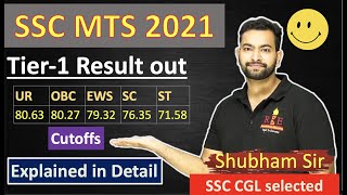 SSC MTS & Havaldar 2021 Tier-1 Result Out 😀|Minimum cutoff state-wise| Explained in Detail