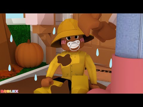 RAINY DAY with a BABY! *FALL ROUTINE*  Roblox Bloxburg Roleplay #roleplay