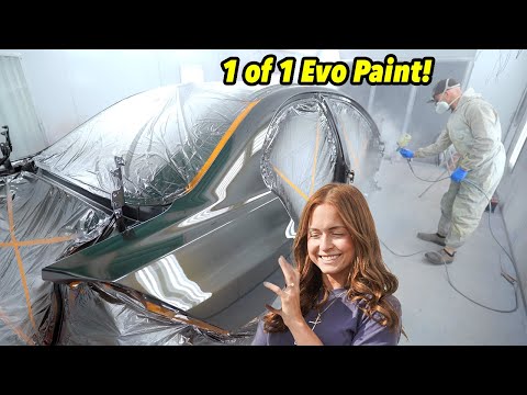 PAINTING HER EVO X A CUSTOM PEARL COLOR! (IT LOOKS INSANE...)