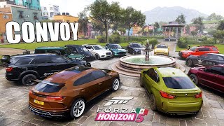 Forza Horizon 5 - Convoy de camionetas SUPERDEPORTIVAS y arrancones en las piramides de México