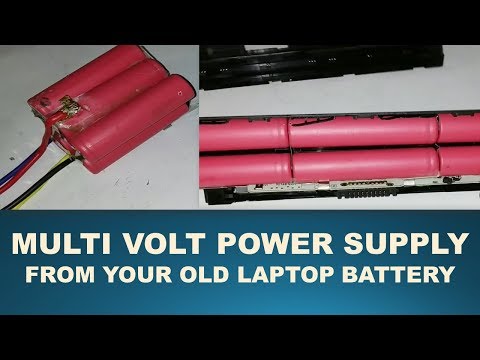 HOW TO MAKE MULTI VOLT POWER SUPPLY  FROM LAPTOP BATTERY