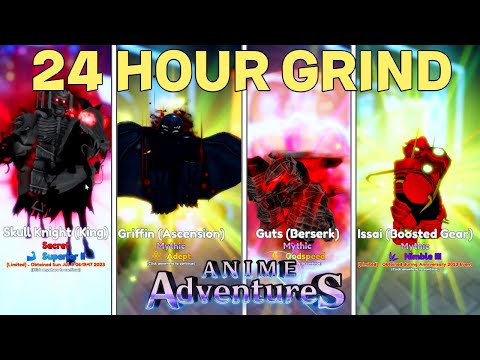 Spending 24 HOURS! In 1 YEAR Anniversary Berserk Update Anime Adventures Roblox