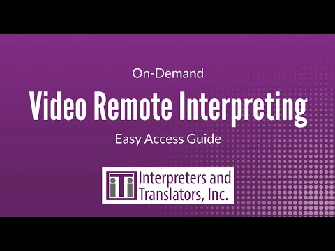 Video Remote Interpreting with iTi