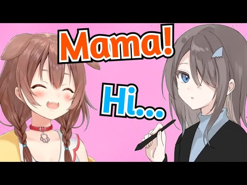 Korone's Mama is Incredibly Shy & Adorable During Her 1st On-Stream Appearance [Hololive]