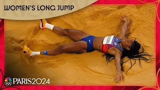 Team USA's Tara Davis-Woodhall LEAPS the field for gold in long jump | Paris Olympics | NBC Sports