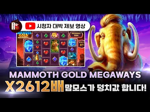 슬롯👨‍🎓슬롯머신👑🐗맘모스 2,612배 당첨🔥시청자 제보 잭팟영상💯👑 슬롯대왕 👑 MAMMOTH GOLD:맘모스 골드