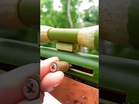 Bamboo Creations With Mini Wood Spring #diy #toys #toy #bamboo #slingshot #slingshots #tools