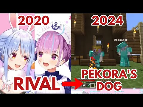 Aqua From Rival To Pekora's Dog