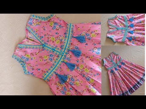 How to Cut and Stitch Box Pleated Frock || 6 Years Baby Frock Cutting and Stitching