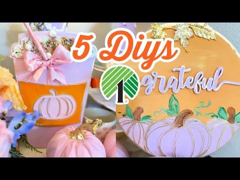 🍁((NEW!!)) 5 DIY DOLLAR TREE CUTE FALL DECOR CRAFTS 🍁"I Love Fall" ep16 Olivia's Romantic Home DIY