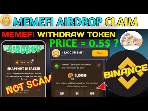 MemeFi Airdrop Claim | Memeifi Token Withdrawal Process|Memeifi Airdrop Received| Memefi new update