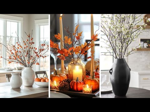 Bare Branches in Neutral Vases: Minimal, Natural Fall Decor Ideas