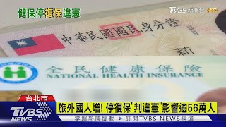 違反法律保留原則 「健保停復保」判決違憲｜TVBS新聞@TVBSNEWS01