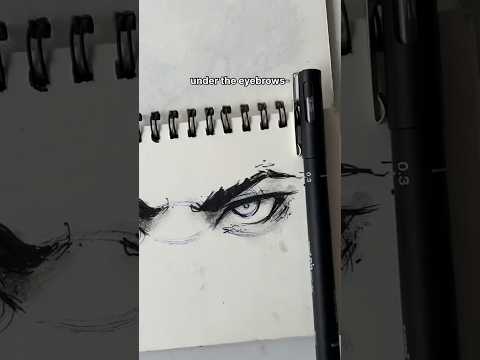 HOW to DRAW EYES!!✍️👁️- #sketchbook #art