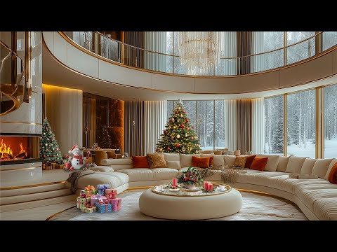 Elegant Jazz Serenity in Cozy Living Room Space ❄️Soothing Jazz Piano Tunes for Relaxation and Focus