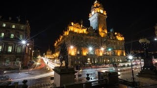 The Balmoral Hotel, Edinburgh (4K Ultra HD) - Night-time scene