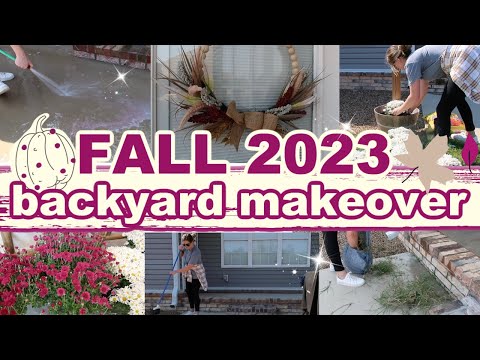 2023 FALL BACKYARD MAKEOVER | HUGE TRANSFORMATION | CLEANING AND DECORATING | Lauren Yarbrough