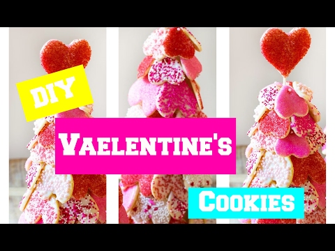 The BEST DIY Valentine's Day Gift Idea - DIY Heart Shaped Cookie Tree!!