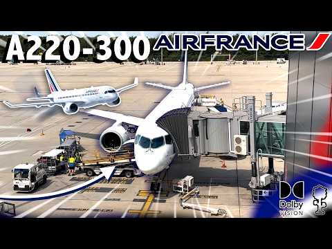 Air France Airbus A220-300 Flight Manchester Airport - Paris CDG (HDR10+ Dolby Vision Trip Report)