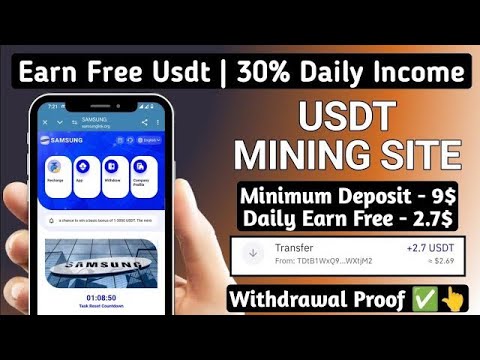 EARN FREE USDT MINNING WEBSITE ll BEST EARING PLATFORM ll DAILY 50$