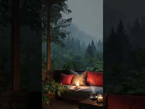 Cozy Rain Ambience 🌧️🛏️ #rain #thunderstorm #relax #rainsounds #relaxing