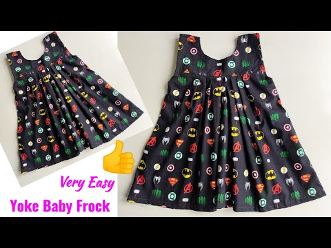 Very Easy Yoke Baby Frock Cutting and stitching | Baby Frock cutting and stitching