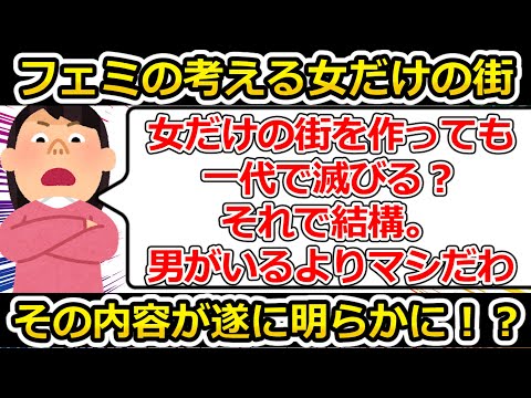 【ゆっくり解説】全世界待望の女だけの街をツイフェミさんが妄想した結果