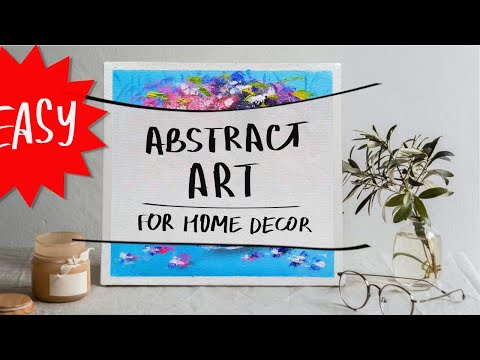 Still life Abstract painting / How to paint flowers / Easy