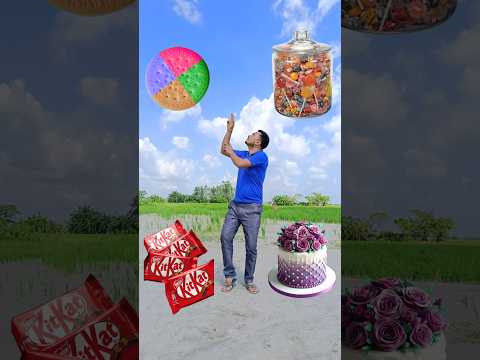 Birthday cake, chocolate, candy, icecream to Spinning biscuits - funny vfx video #shorts