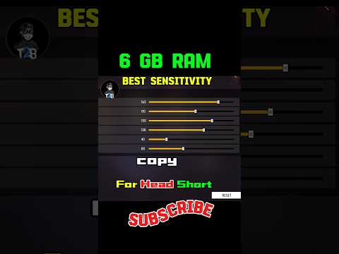 6gb Ram Best Sensitivity Settings in free fire 🍷🗿| 6gb Ram sensitivity #freefire #shorts