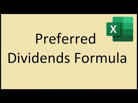 Preferred Dividends Formula in Excel