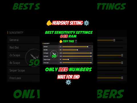 Best Sensitivity For Free Fire 6gb Ram 2024⚙️FF Setting||After Update Headshot Setting#shorts#foryou