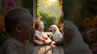 Cute baby Laugh 😂#cute #cutebaby #babylaugh #baby #cutecat #cutepuppy #fyp #ai