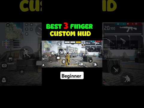 Best 3 Finger Custom Hud In ff For Beginner | Brazilian player 3 Finger Custom Hud | 3 finger hud