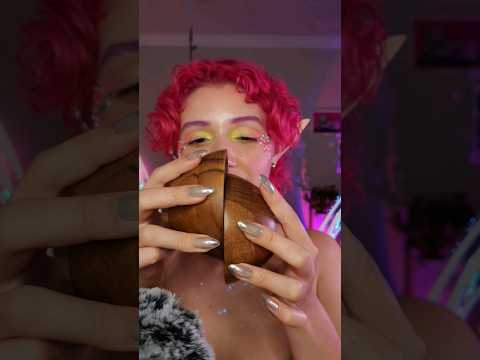 Wooden bowl triggers 🪵🧚‍♀️✨️ #asmr #asmrshorts #asmrtriggers