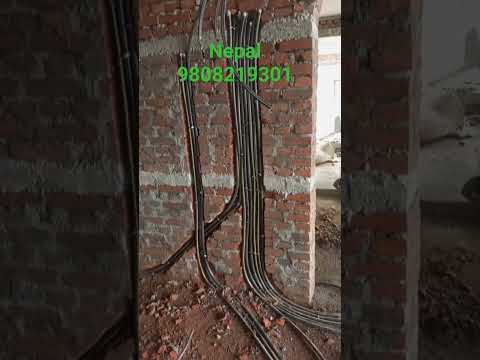 #shorts pipe wiring Nepal wall cutting pipe wiring Nepal Nepal mein pipe wiring kaise kiya jata hai