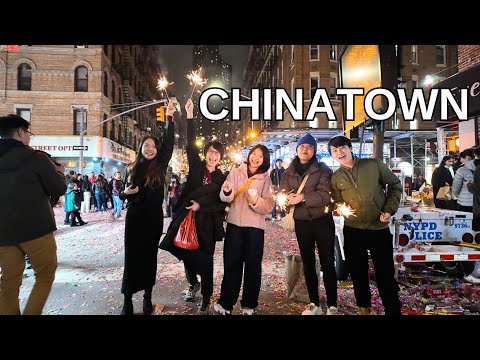 NEW YORK CITY Walking Tour [4K] - CHINATOWN - CHINESE NEW YEAR