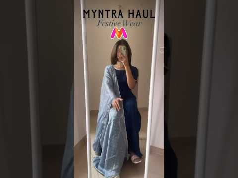 Myntra Haul Blue kurta set | Festive kurta set | party wear suits | must have anarkali suit