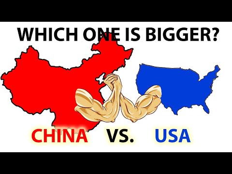 Which one is bigger, CHINA vs. USA! True Size of CHINA vs. USA comparison!