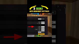 3 Secret Auto Headshot Setting For Free Fire / Best one Tap Setting #shorts