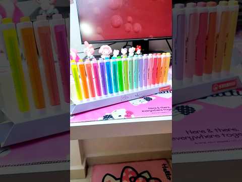 Stabilo Boss Swing Cool Highlighter Set ASMR 💜🩷🧡🩵 #stationery