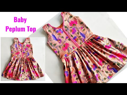 Baby Peplum Top Cutting and stitching Easy Tutorial