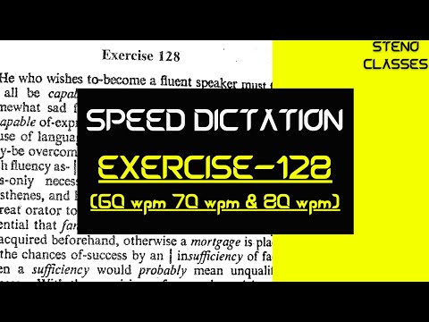 Speed Dictation of Exercise 128 | Chapter: Special Contractions | Pitman Shorthand (English) | 2022