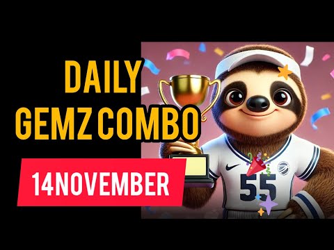 Gemz daily combo today 14 November | gemz daily combo card today Combo gemz 14 November