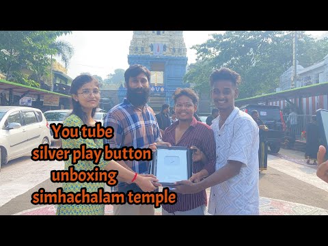 YouTube silver play button unboxing on simhachalam temple | society awards |