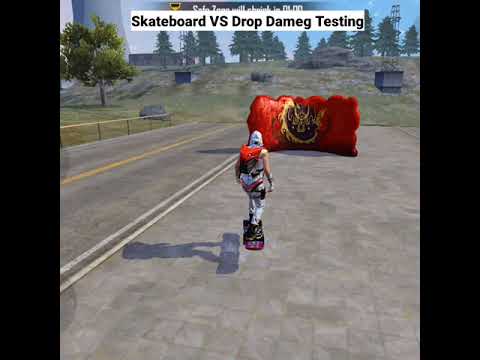 Skateboard VS Drop Damage Testing in Free fire - Free fire Funny video - Funny ff status #Shorts