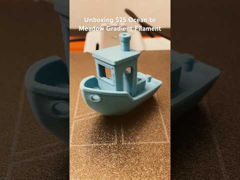 $25 Ocean to Meadow PLA Basic Gradient Filament ASMR Unboxing- Bambu Lab #3dprinting #shorts #3d